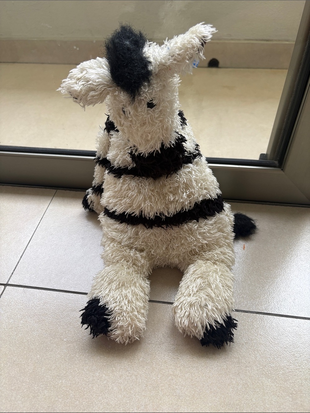 Jellycat Dainty Zebra Large Jelly cat rare/retired - White and Black